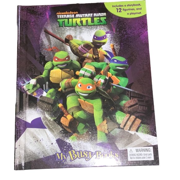 Kid's My Busy Books Teenage Mutant Ninja Turtles Story Book Play Mat w/Figures - Picture 2 of 12
